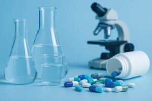 Pharmaceutical instruments, clinical drugs and measuring jars