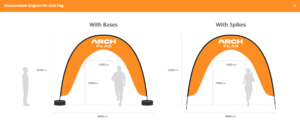 Arch Flag dimensions